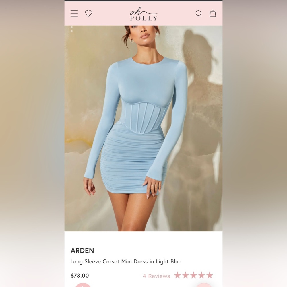 NWOT Baby Blue fitted dress . US size 6 and UK size 10